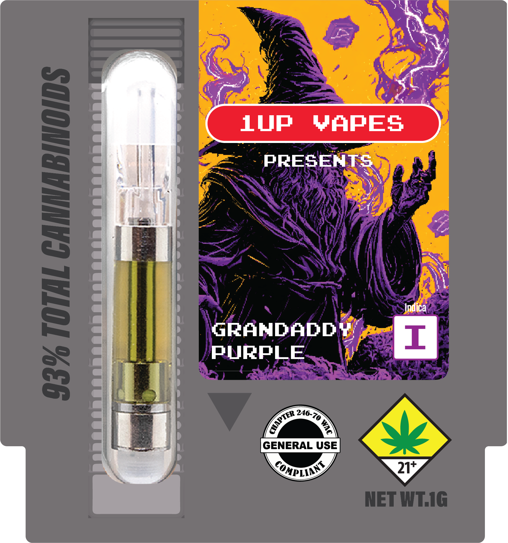 Granddaddy Purple 1UP vape package